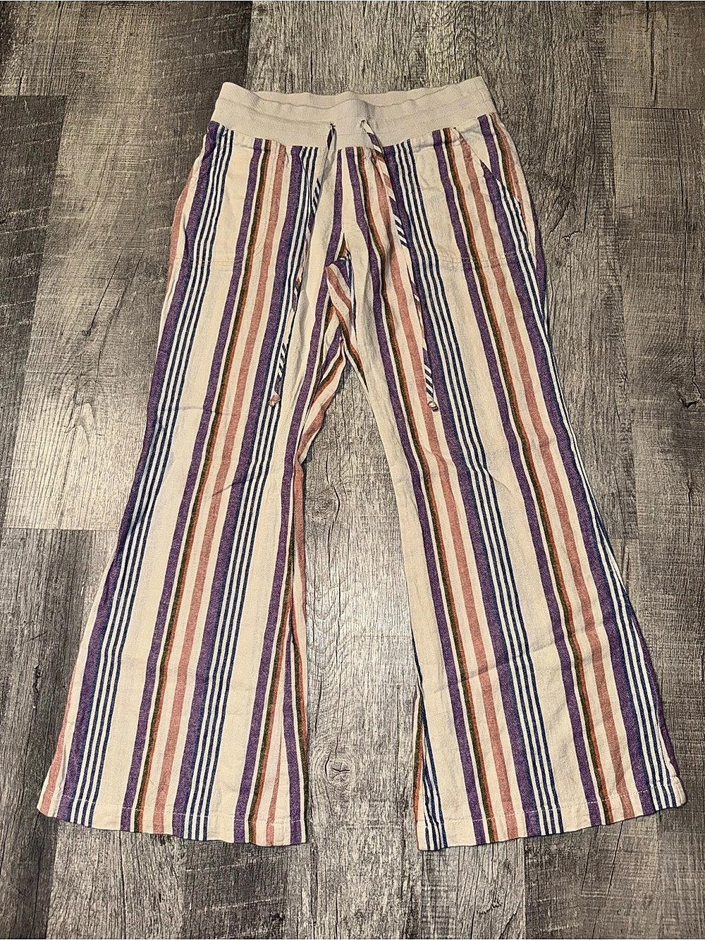 Urban Outfitters Striped Wide Leg Pants in Multicolor Size Medium